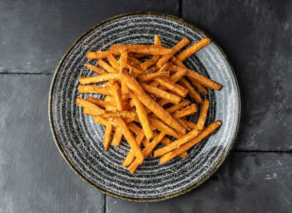 Crispy fried sweet potato fries
